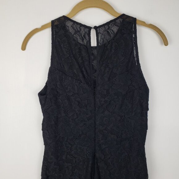 White House Black Market Instantly Slimming Black Lace Bandage Sheath Dress 6P - Picture 5 of 11